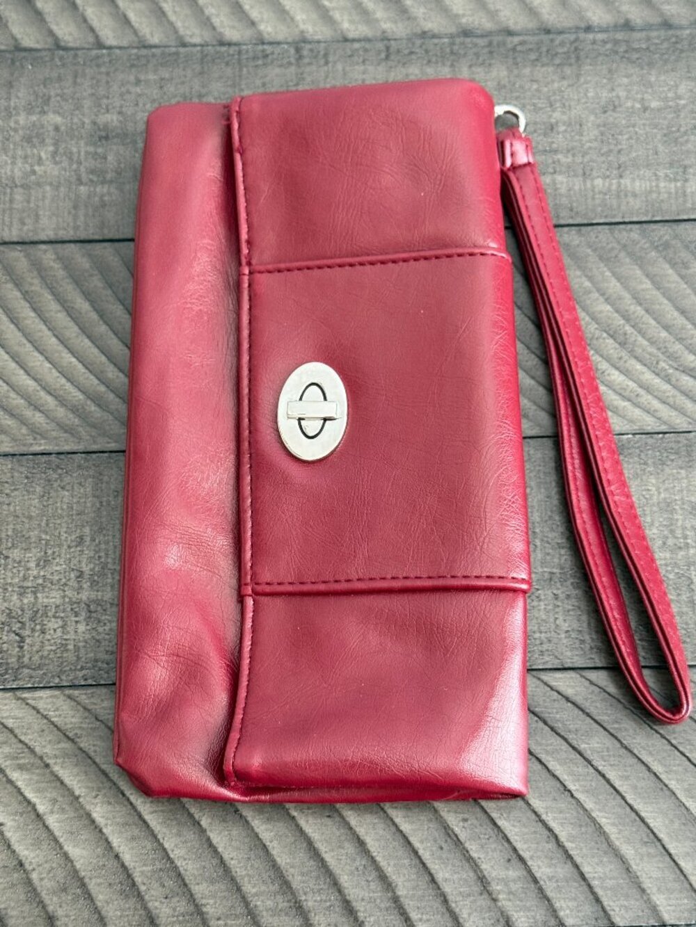 Elegant Red Soft Clutch Wallet Hand Purse